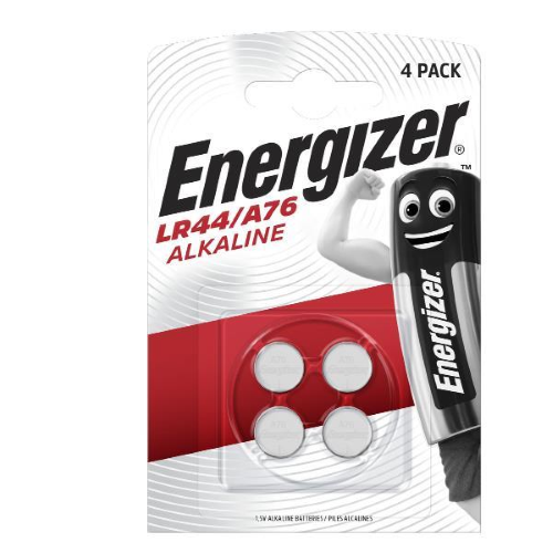 ENERGIZER LR44/A76 BATTERIE A BOTTONE ALKALINE 1.5 V CONF 4 Pz.